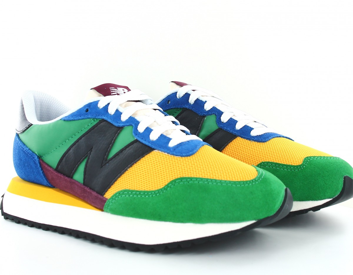 New Balance 237 jaune noir vert bleu