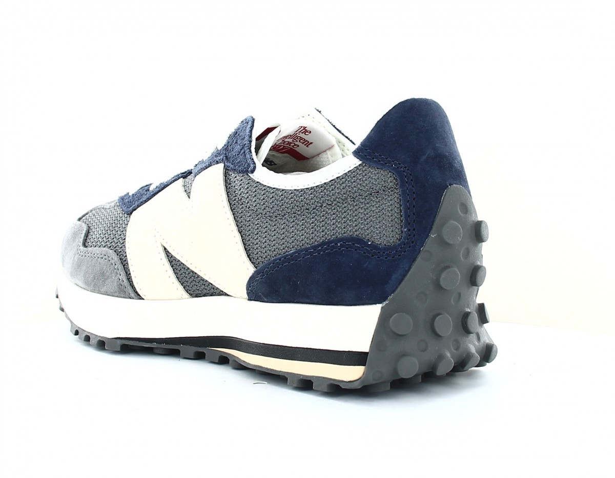 New Balance 327 gris foncé beige bleu marine