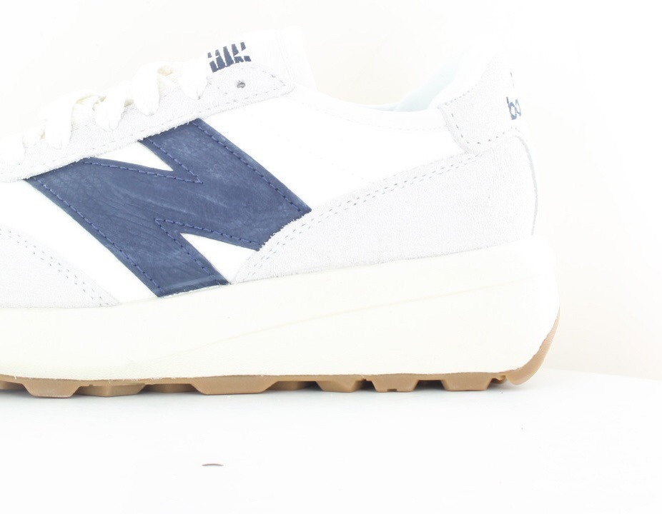 New Balance 370 blanc bleu marine