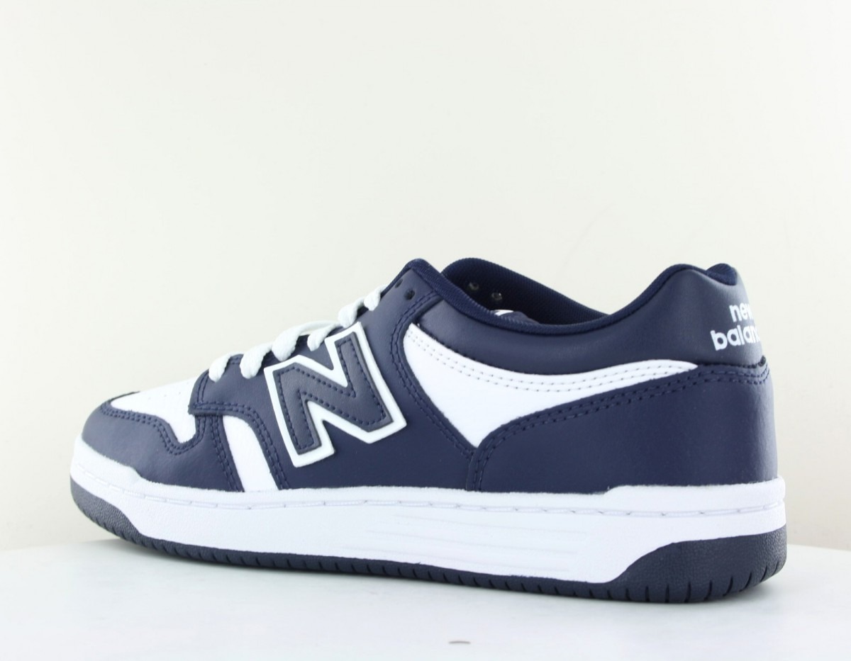 New Balance 480 blanc bleu marine