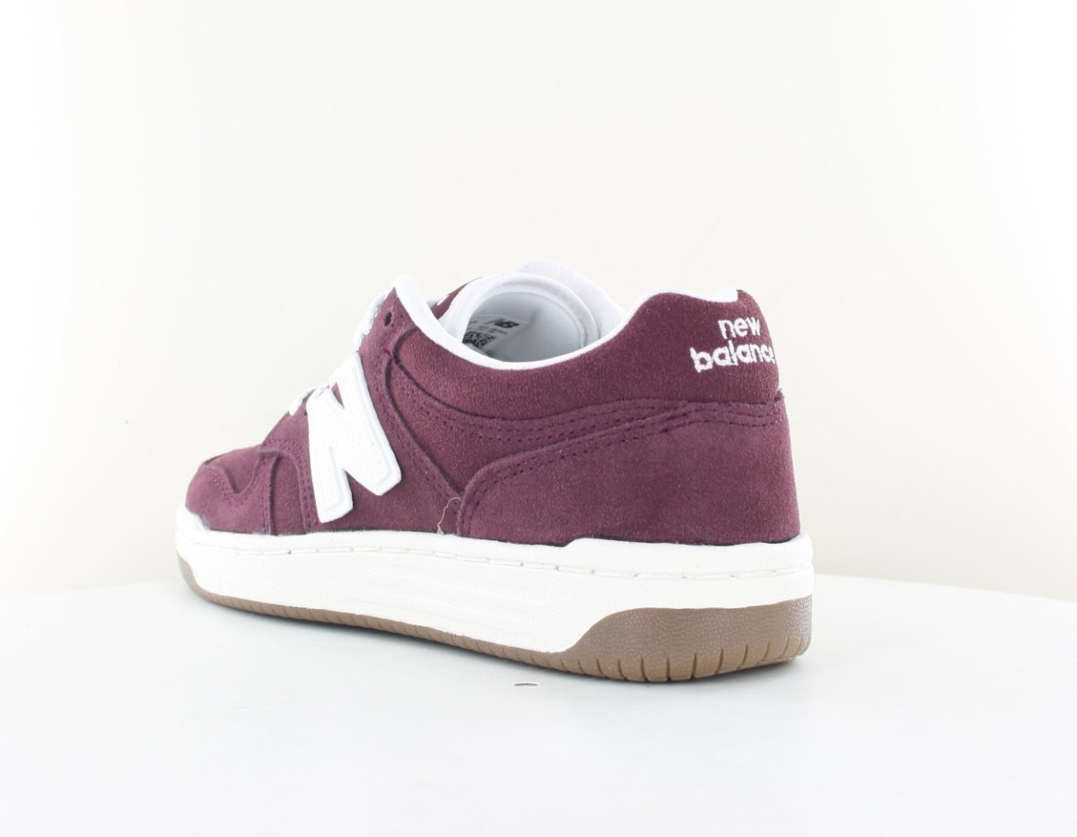 New Balance 480 suede bordeaux blanc gomme