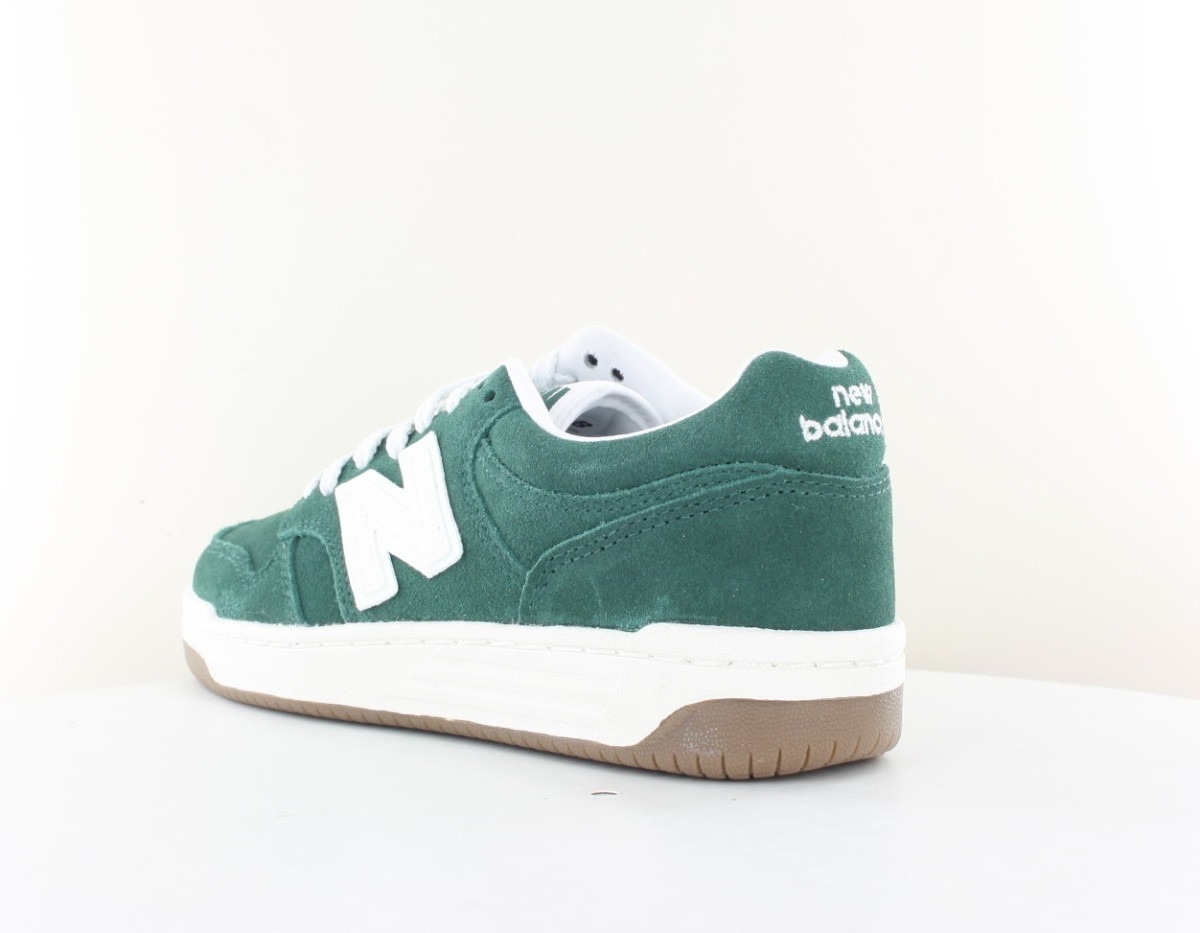 New Balance 480 suede vert blanc gomme