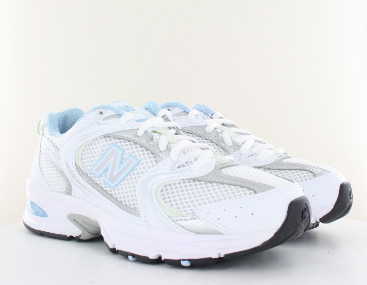 New Balance 530 blanc bleu ciel vert