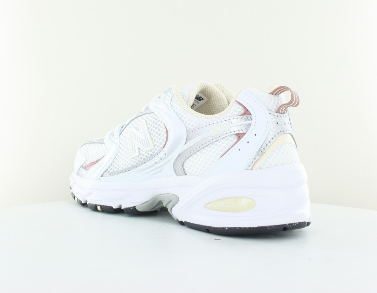 New Balance 530 blanc jaune ocre