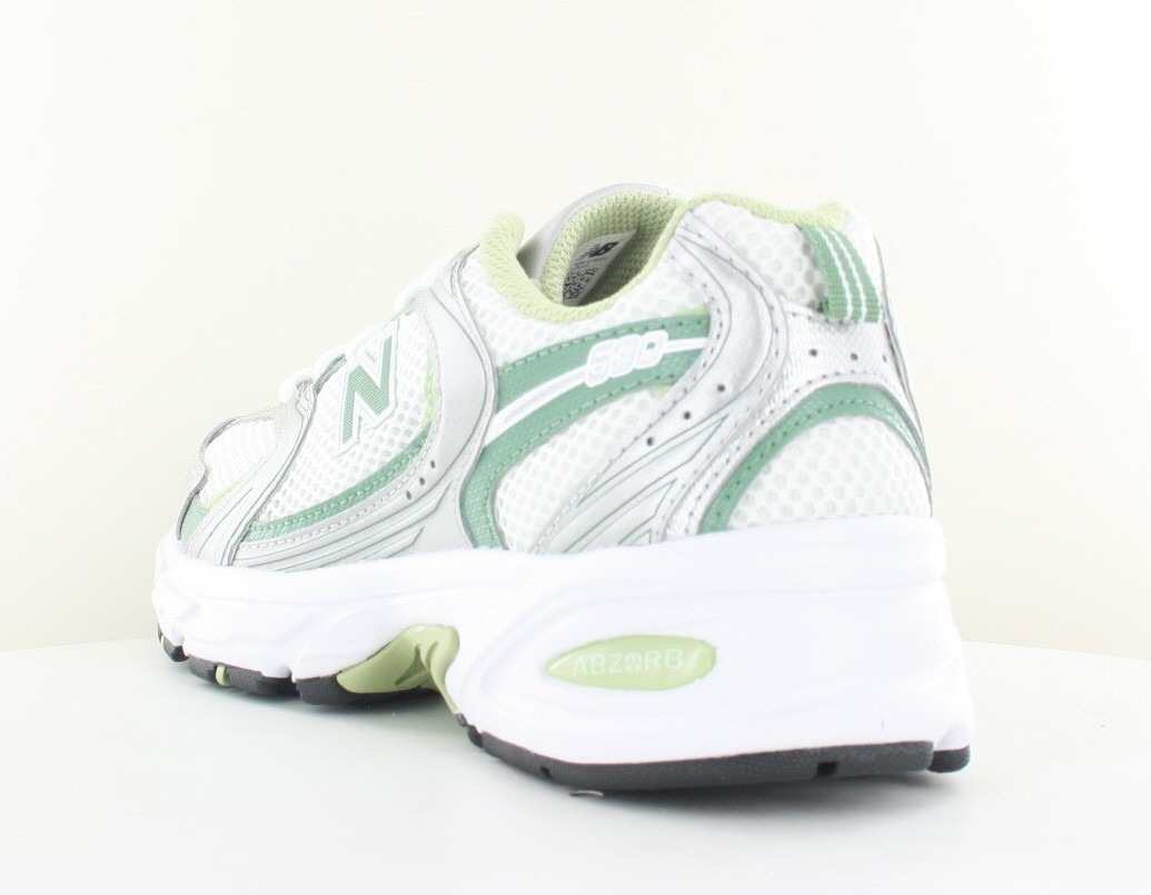 New Balance 530 blanc vert argent vert