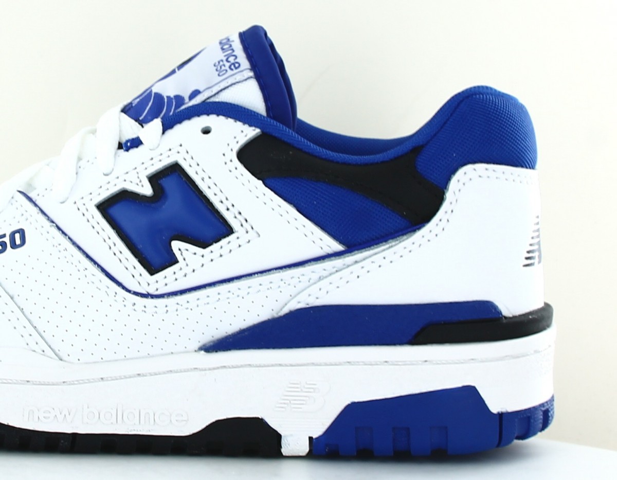 New Balance 550 blanc bleu royal noir