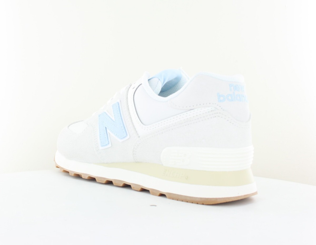 New Balance 574 femme beige bleu ciel gomme