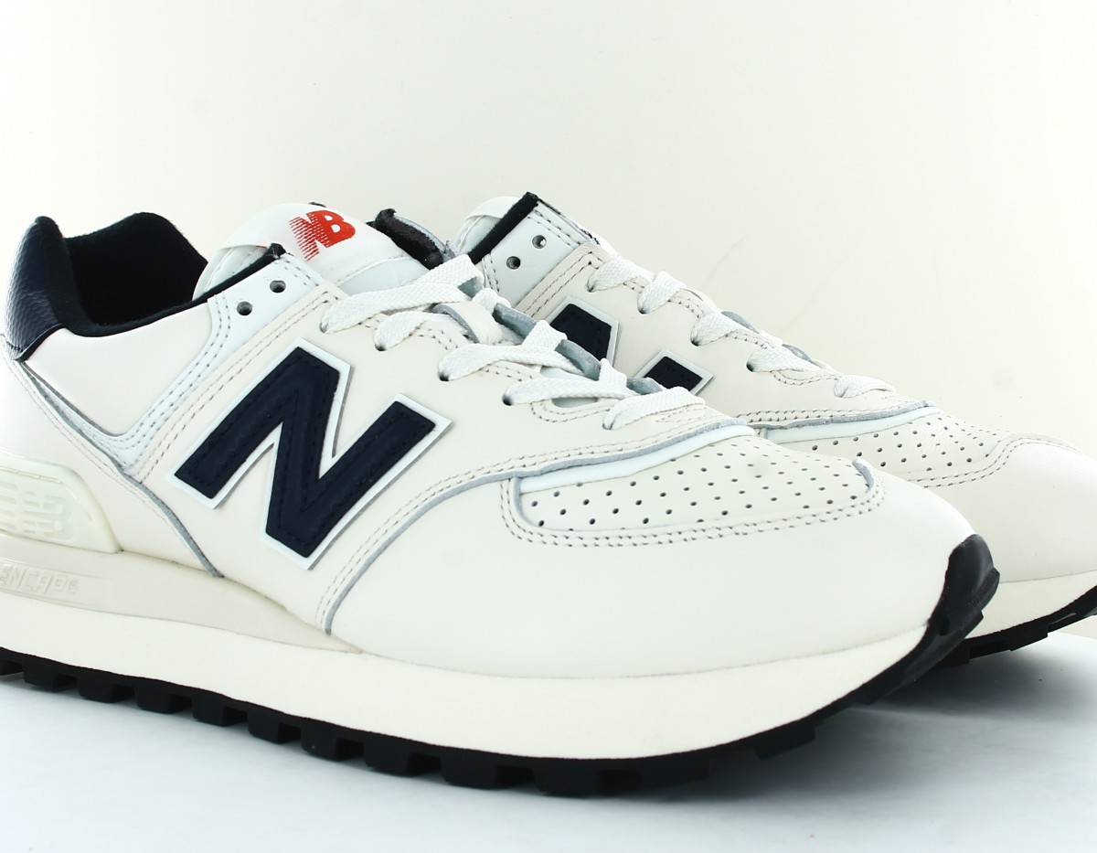 New Balance 574 legacy cuir blanc casse bleu marine