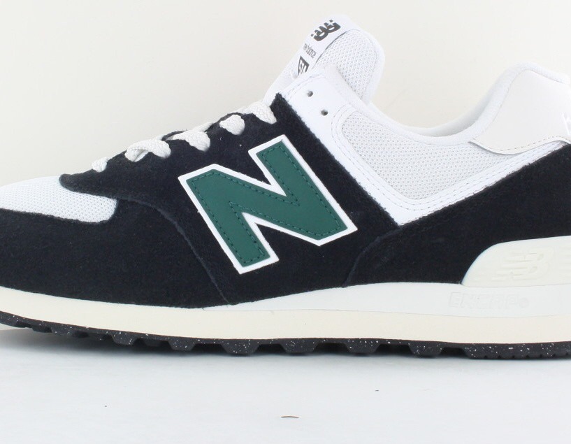 New Balance 574 noir blanc vert