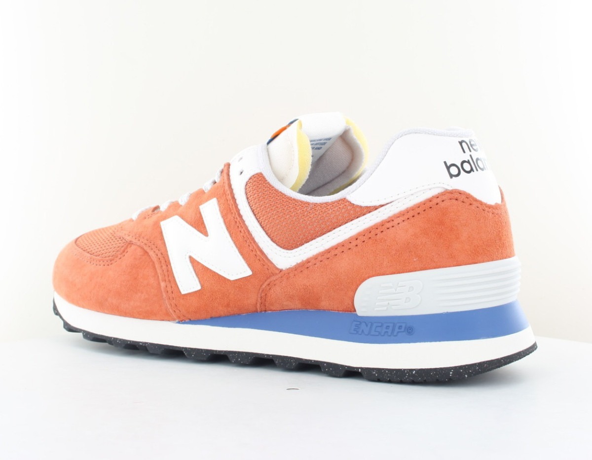 New Balance 574 orange blanc bleu