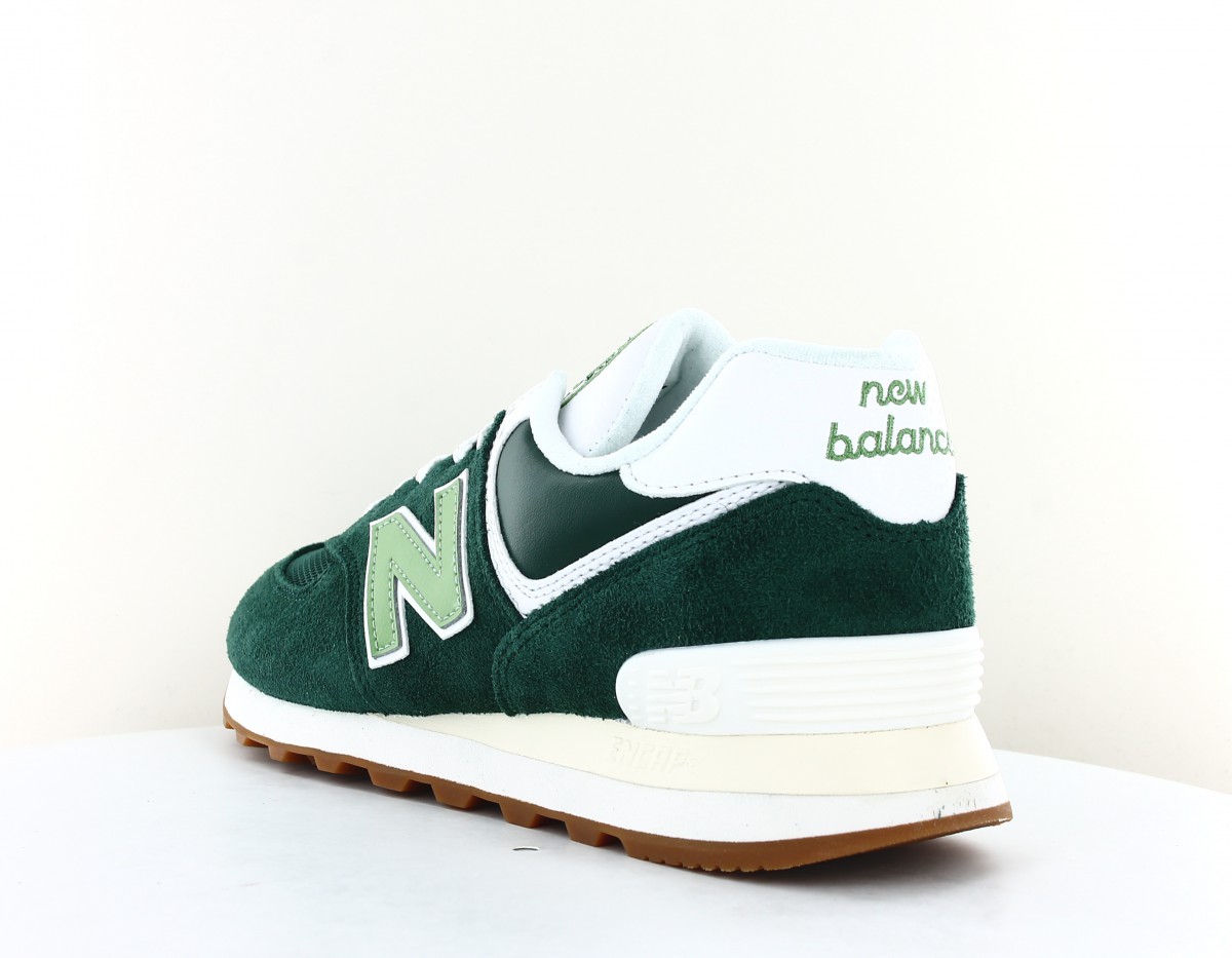 New Balance 574 vert blanc gomme