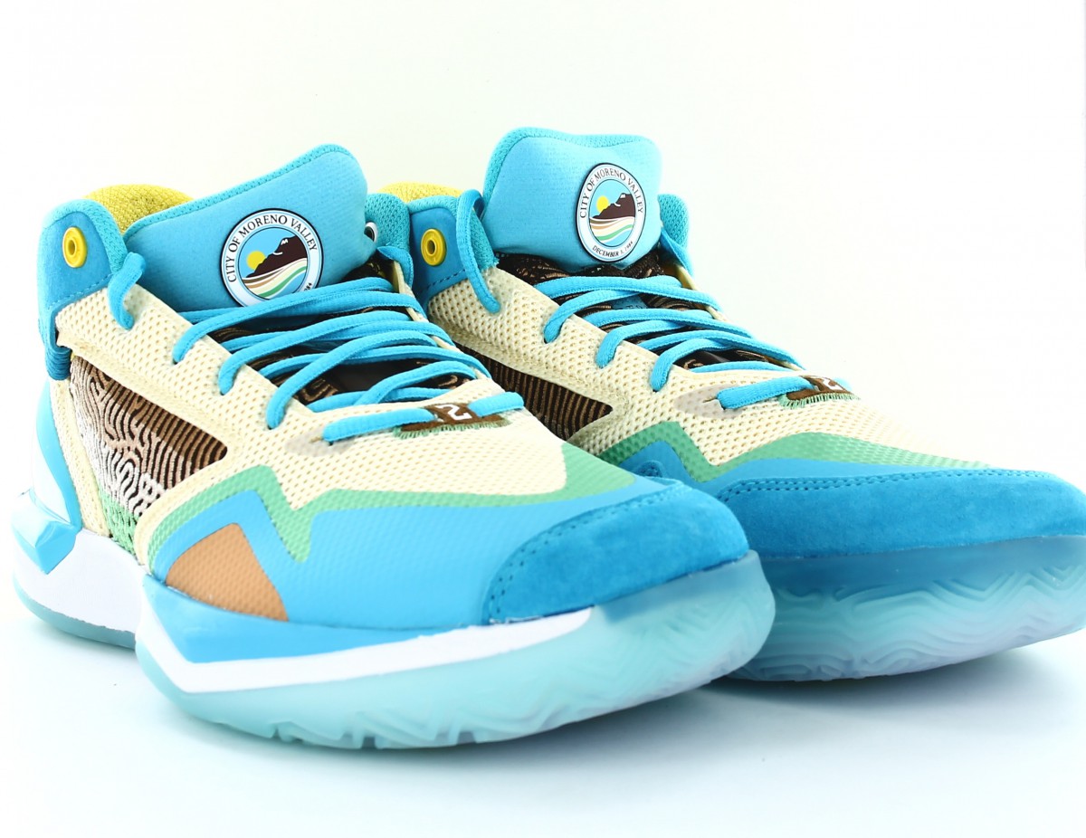 New Balance Kawhi signature 1 bleu turquoise beige jaune