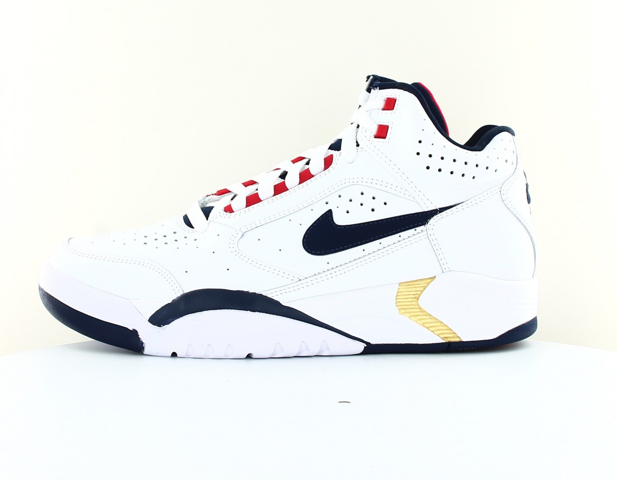 Nike Air flight lite mid blanc bleu rouge