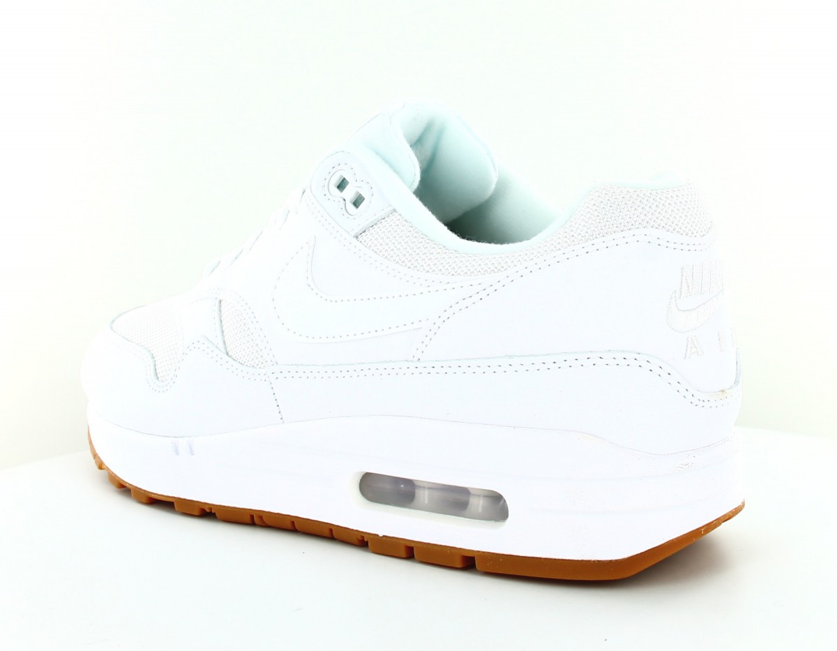 Nike Air max 1 blanc blanc gomme