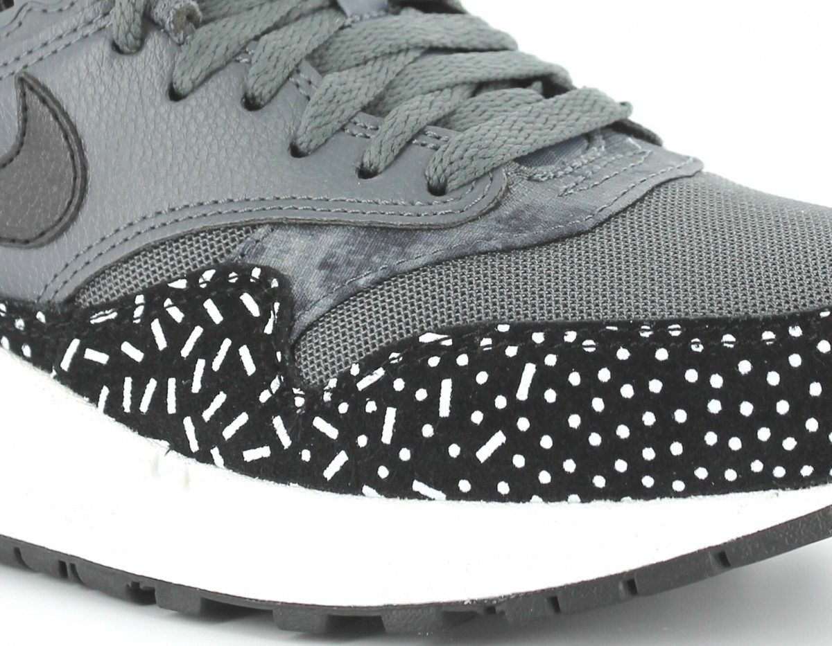 Nike Air max 1 print femme GRIS/NOIR