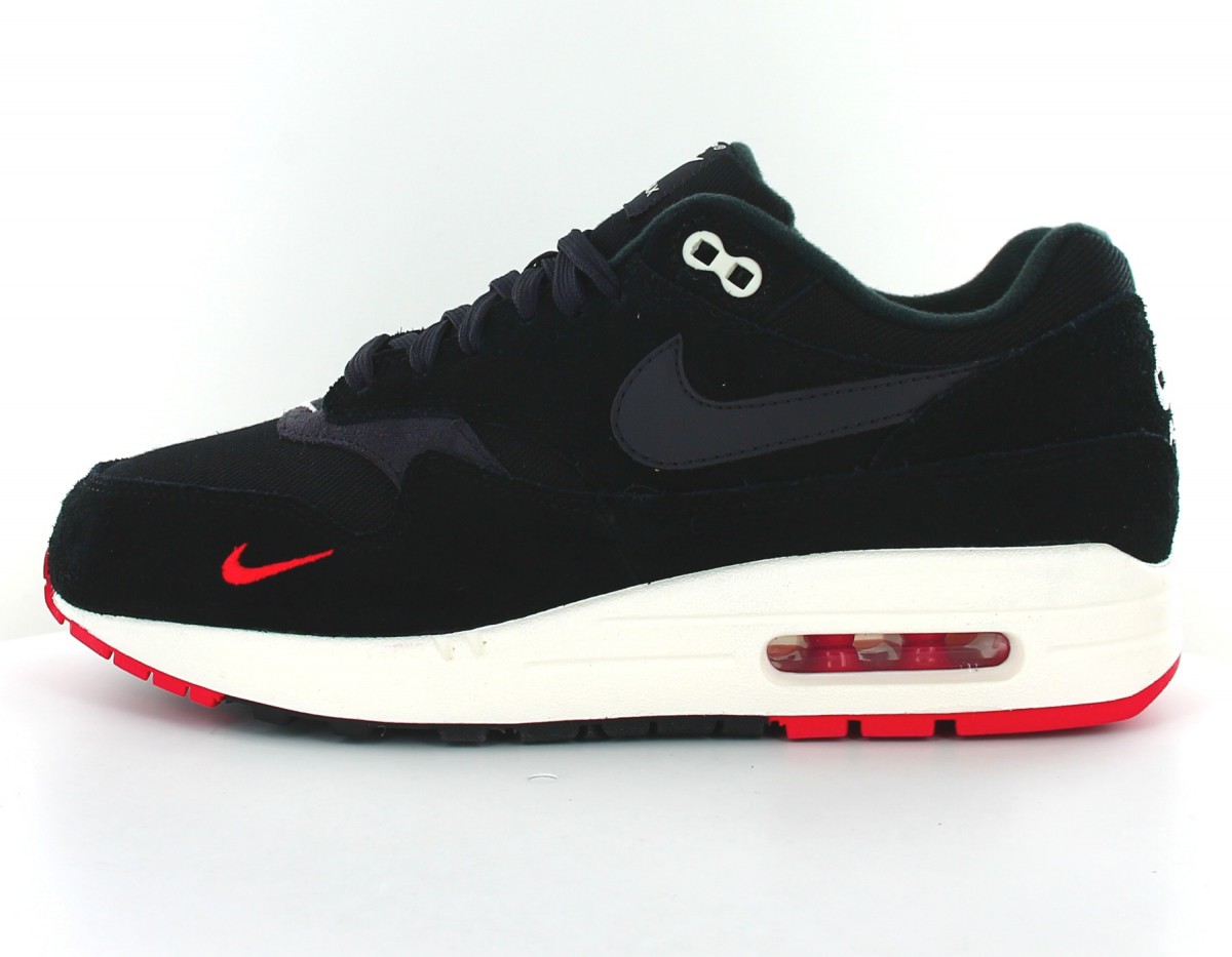 Nike Air Max 1 premium mini swoosh Black-Red