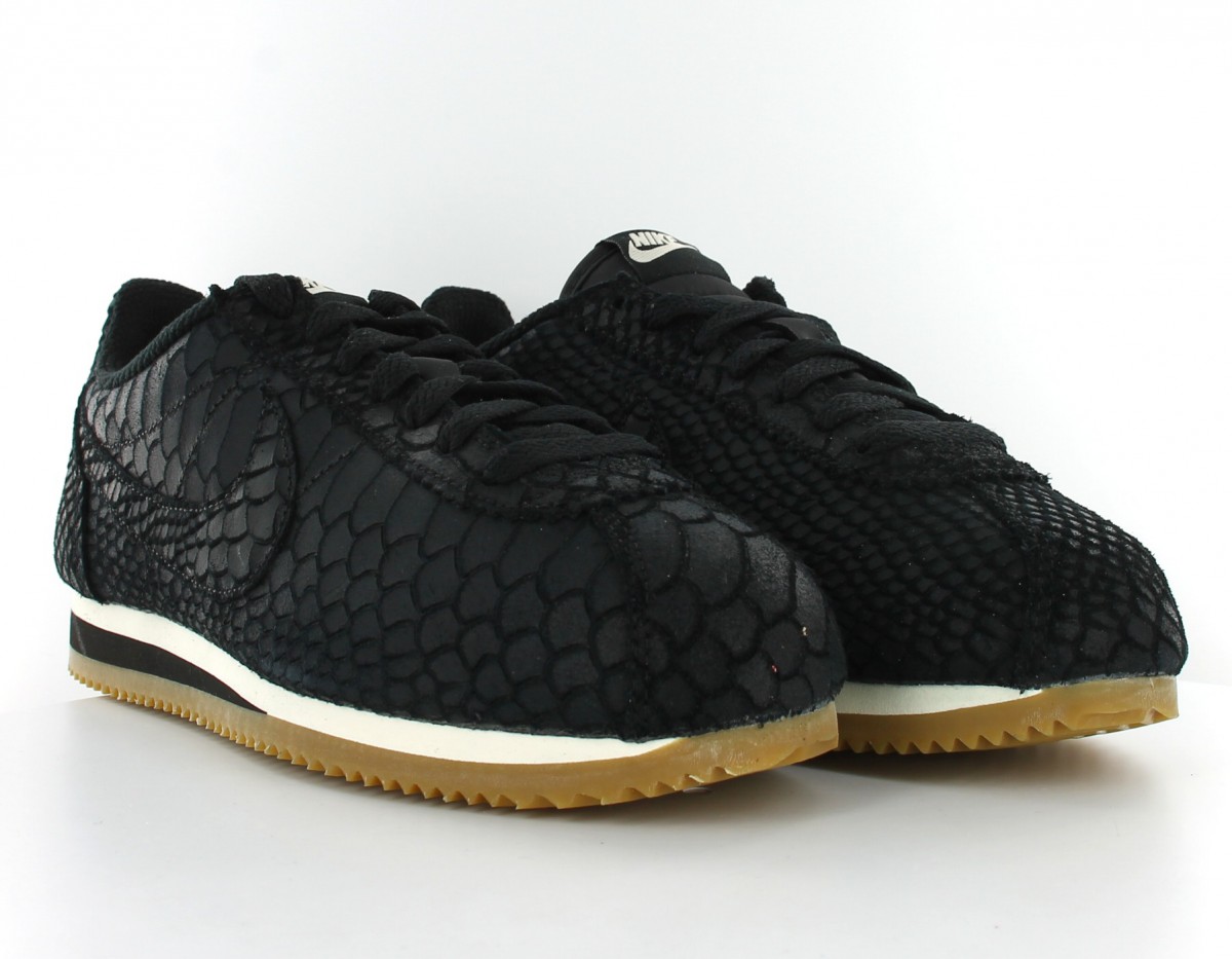 nike cortez classic leather black