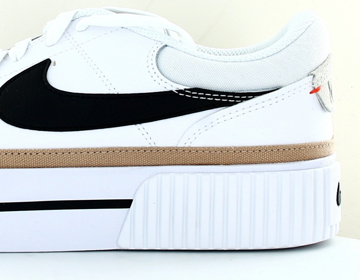 Nike Court legacy lift blanc noir beige