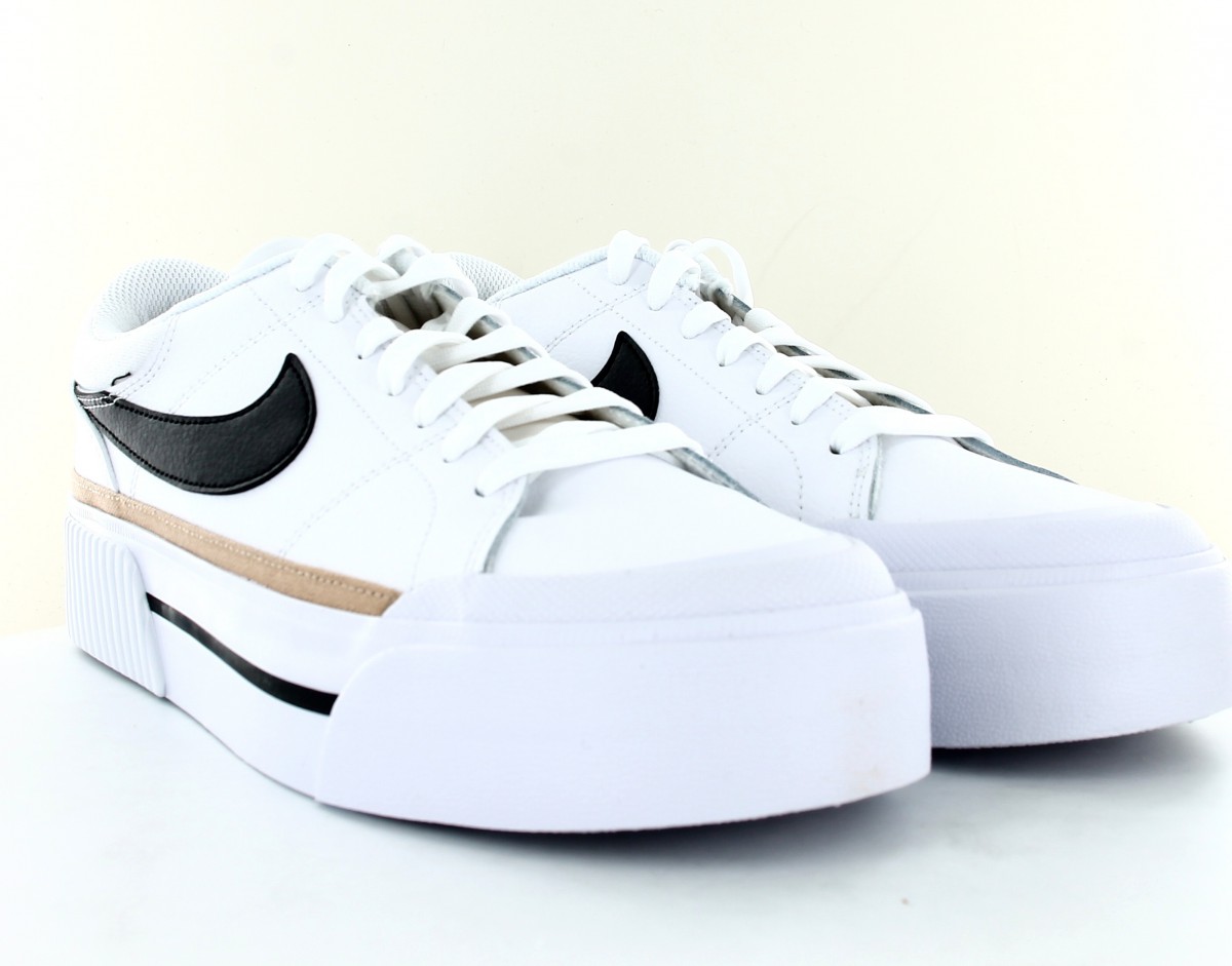 Nike Court legacy lift blanc noir beige