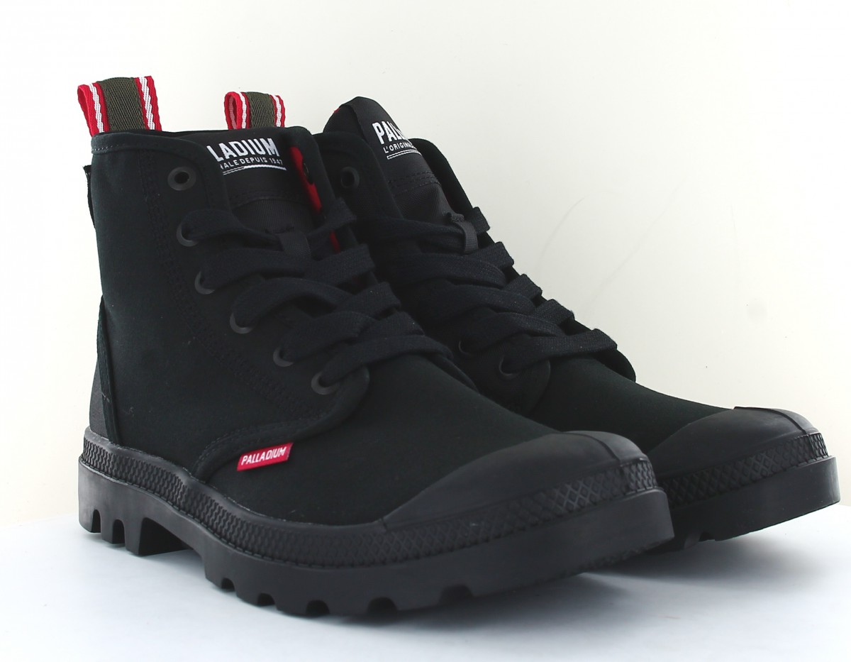 Palladium Pampa dare 2 revive noir blanc rouge