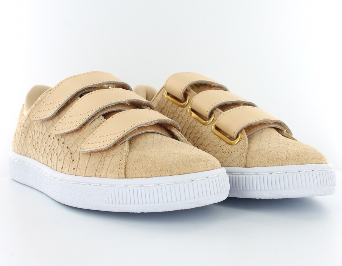 Puma Basket Strap Exotic Skin Natural Vachetta/ Puma White