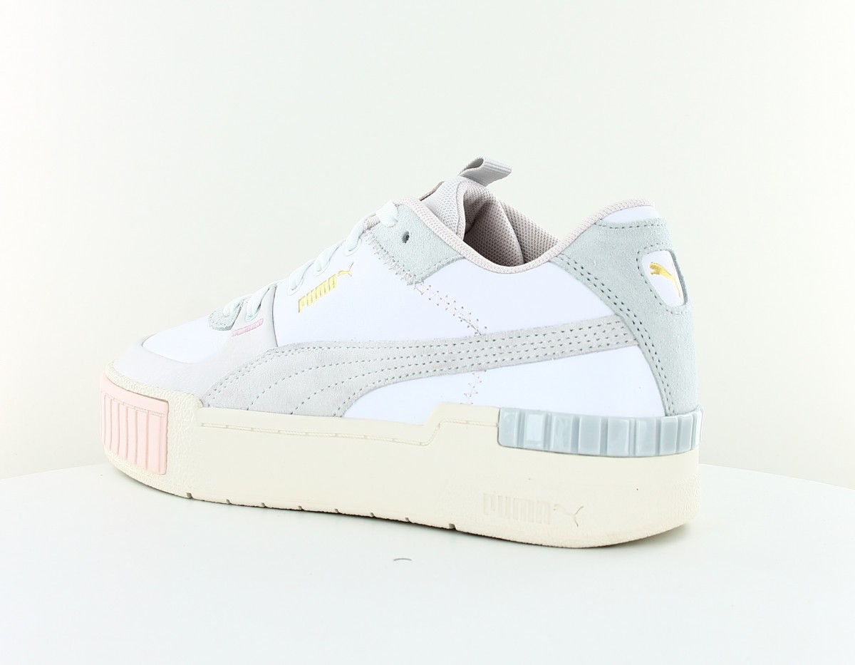 Puma Cali sport blanc or gris beige rose