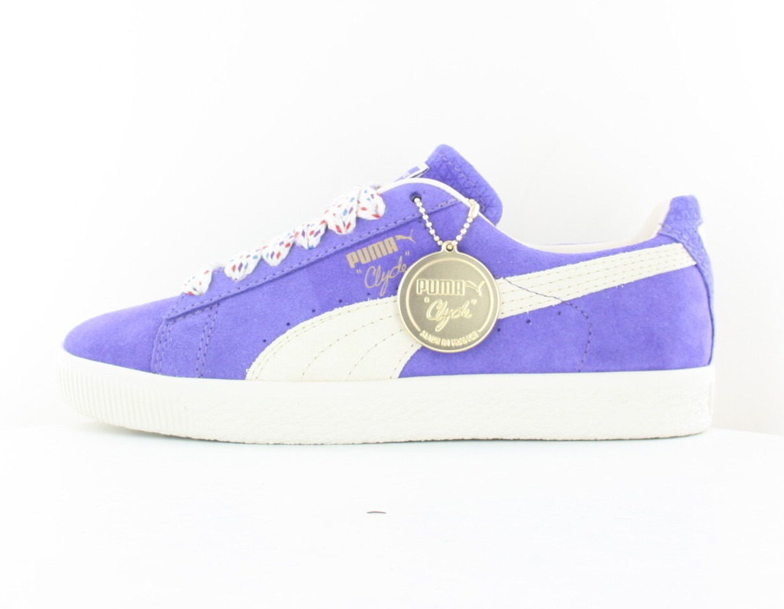 Puma Clyde og made in france violet beige