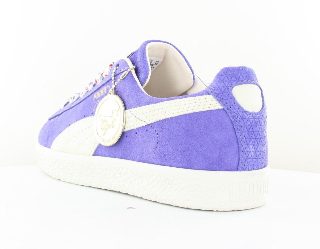 Puma Clyde og made in france violet beige