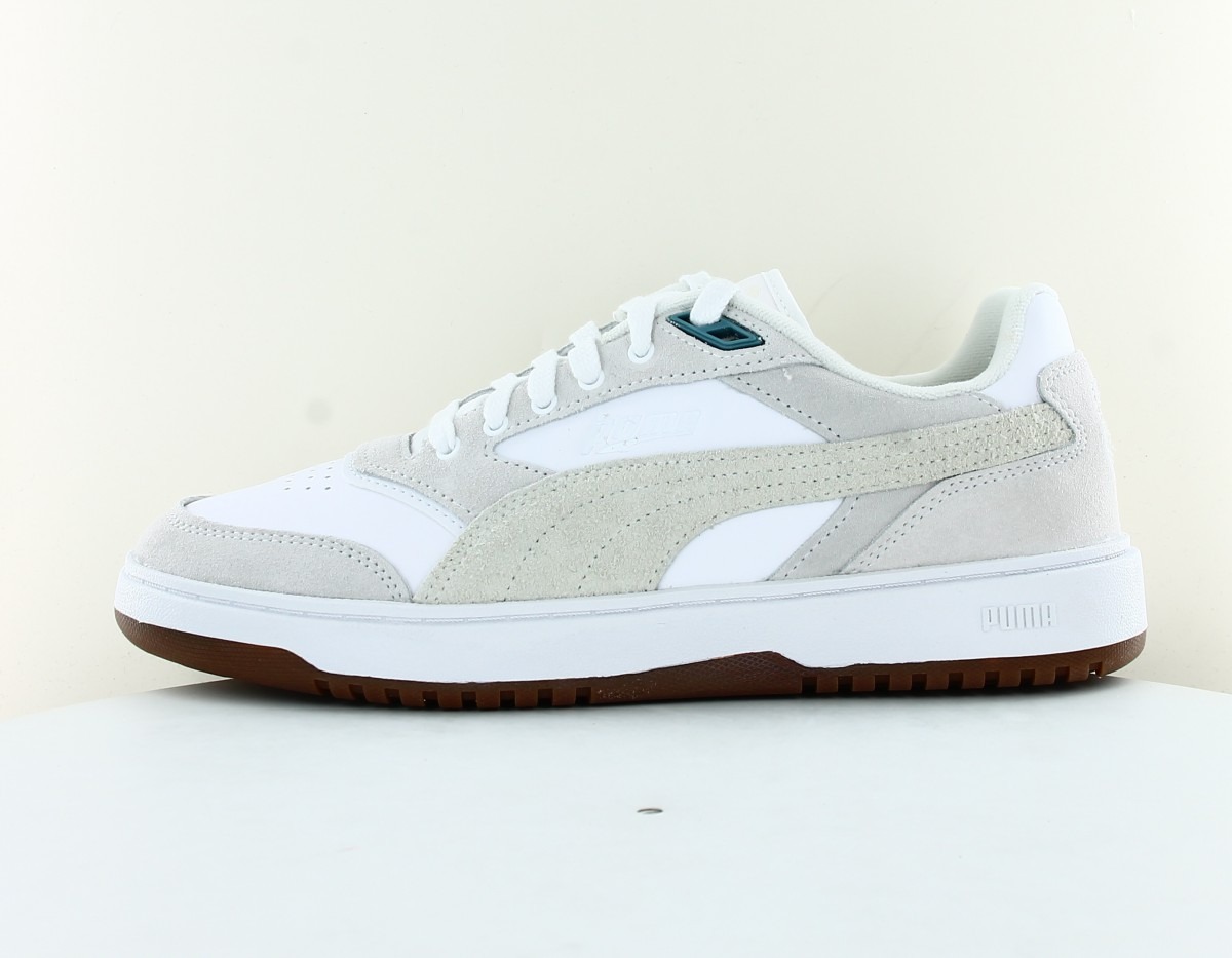 Puma Doublecourt prm blanc beige vert gomme