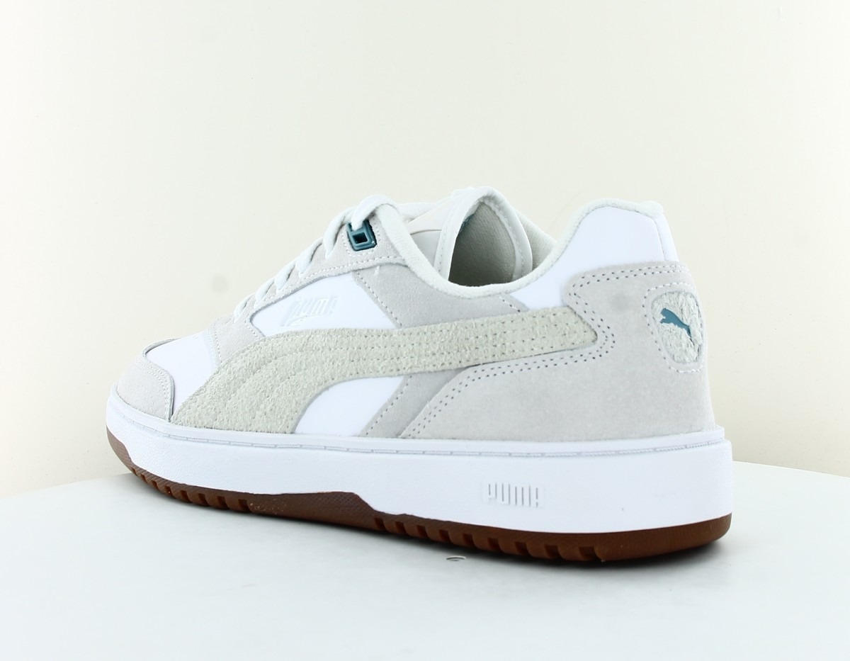 Puma Doublecourt prm blanc beige vert gomme