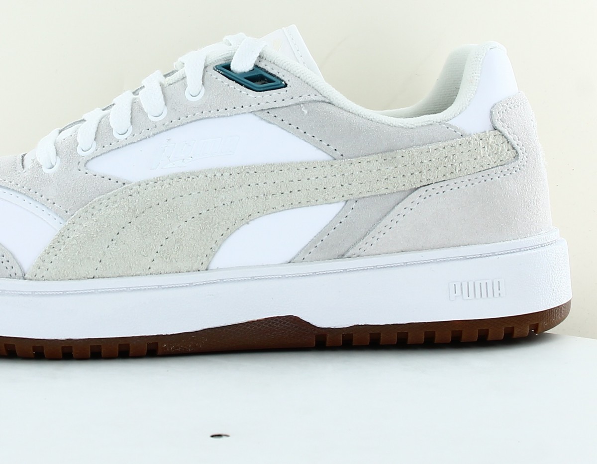 Puma Doublecourt prm blanc beige vert gomme