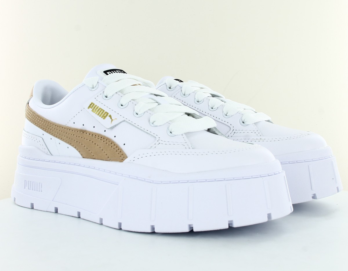 Puma Mayze stack blanc beige or