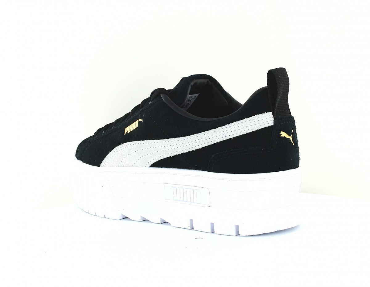 Puma Mayze suede noir or blanc