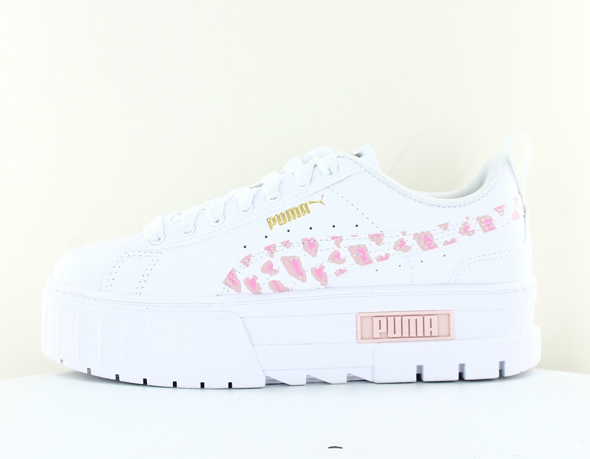 Puma Mayze wild jr blanc rose