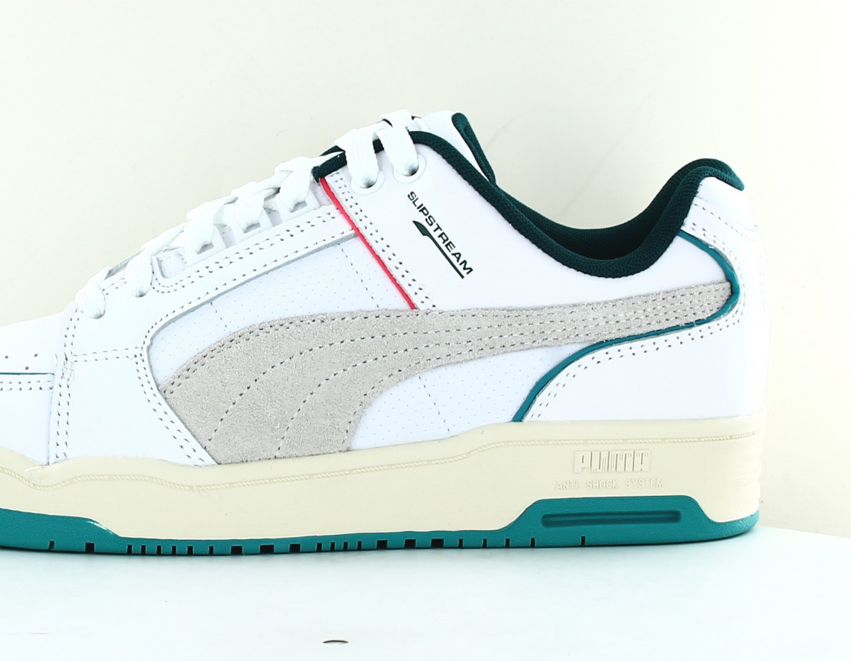 Puma Slipstream low retro blanc gris turquoise vert