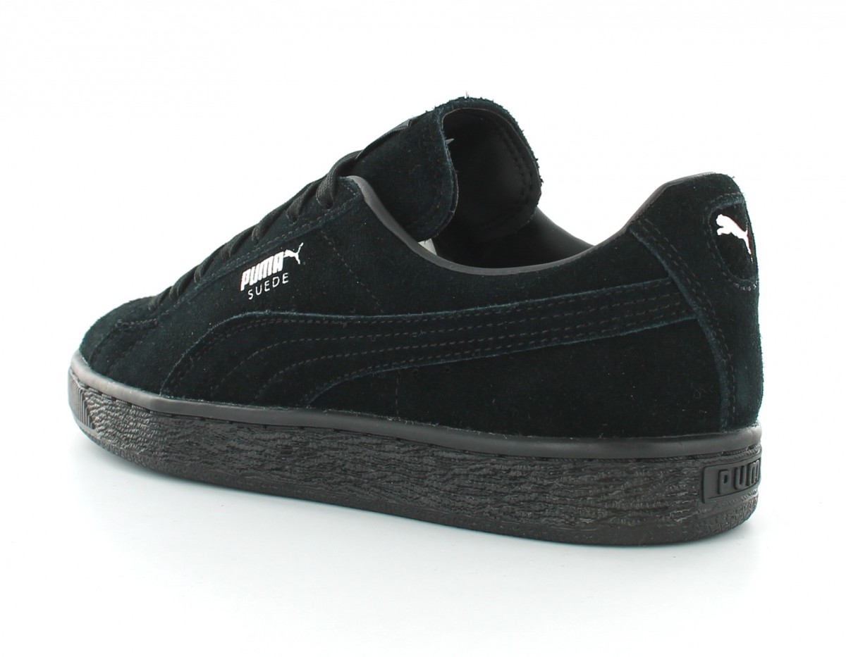 puma noir en daim