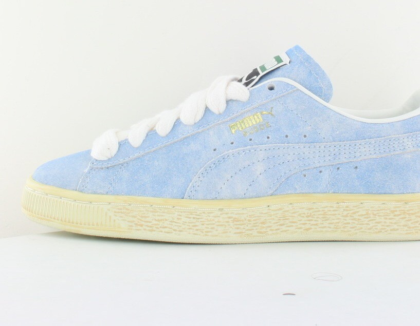 Puma Suede faded bleu ciel beige