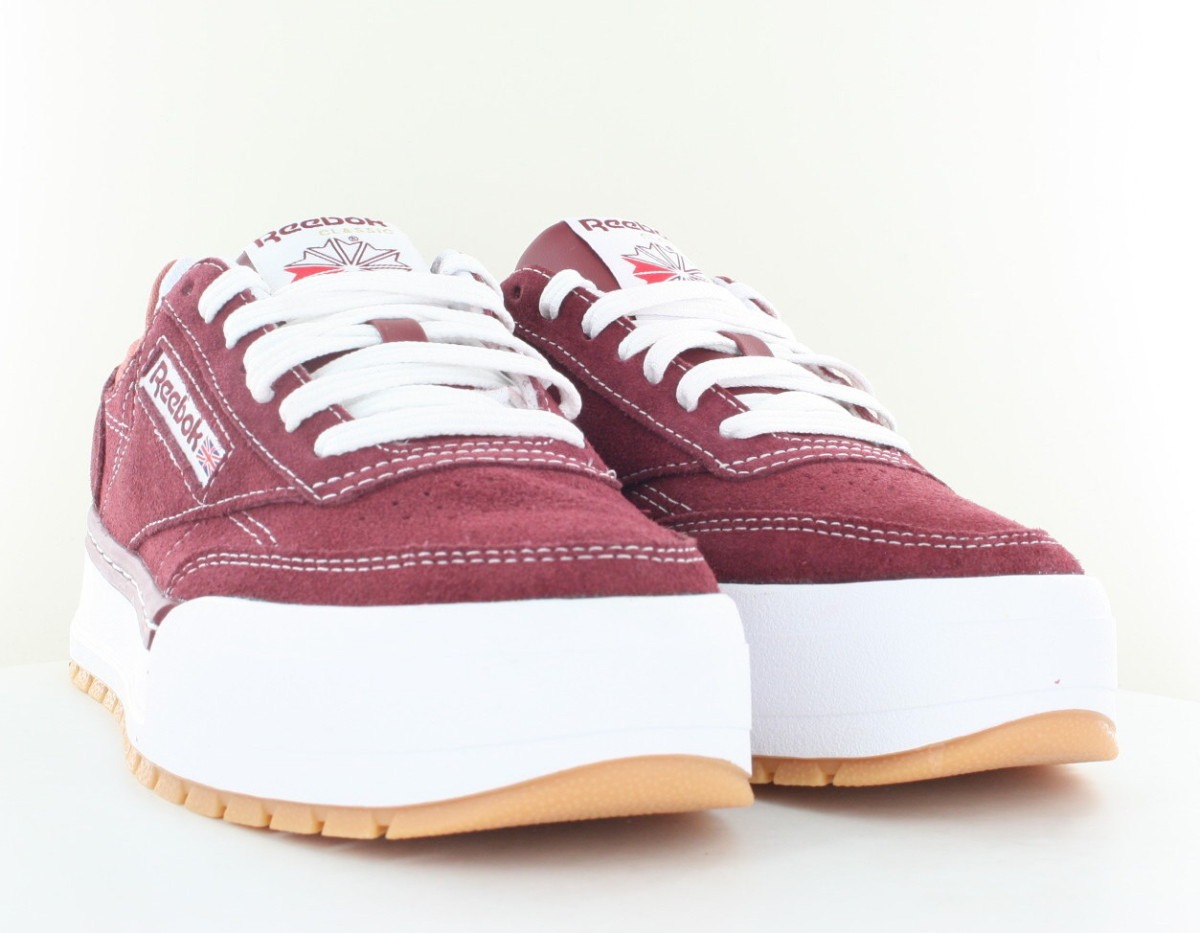 Reebok Club c megacourt bordeaux blanc