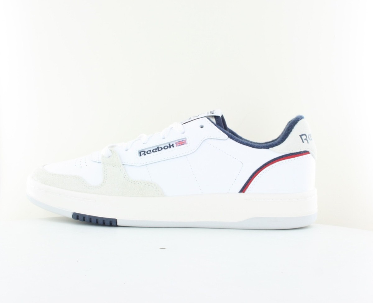 Reebok Phase court blanc bleu rouge