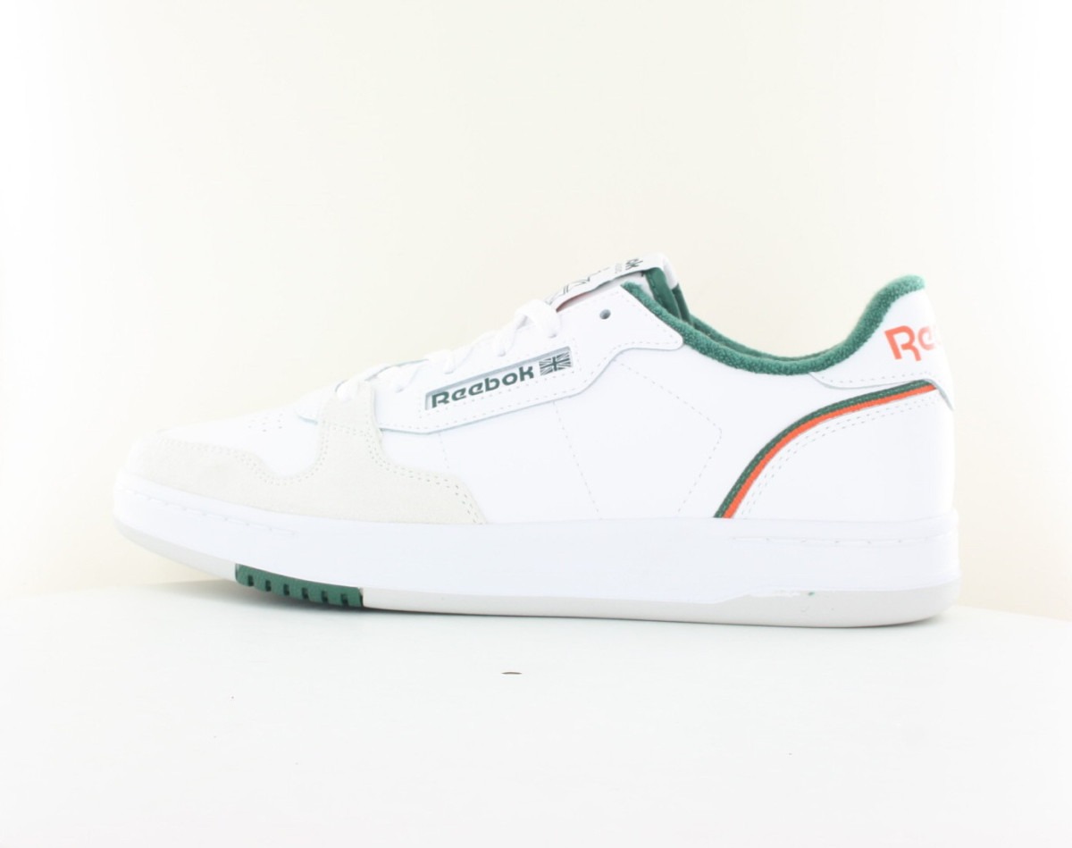 Reebok Phase court blanc vert orange noir