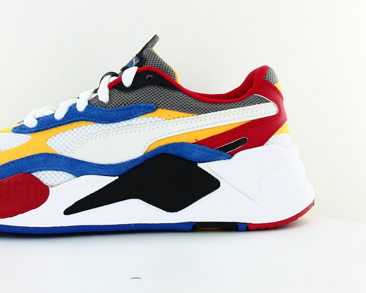 Puma Rsx 3 puzzle junior blanc rouge noir bleu jaune