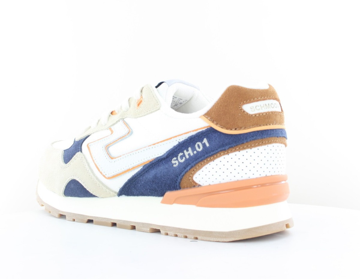 Schmoove Cap code runner beige bleu marine orange