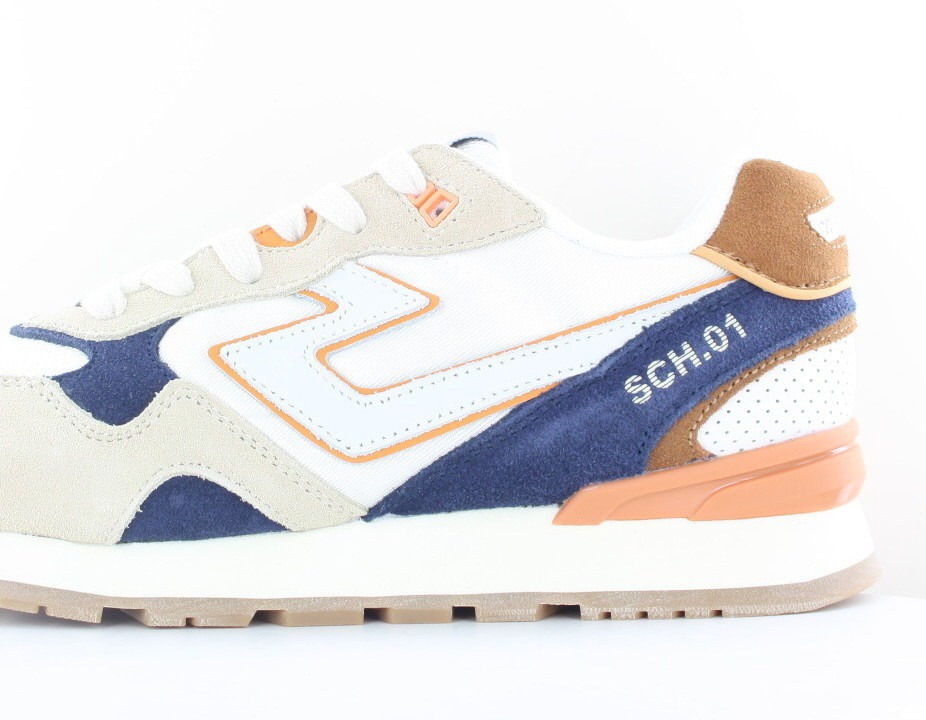 Schmoove Cap code runner beige bleu marine orange