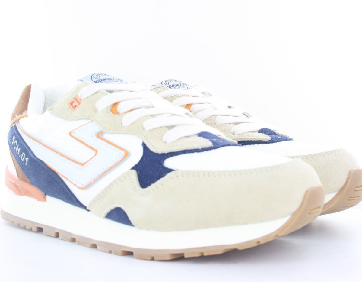 Schmoove Cap code runner beige bleu marine orange