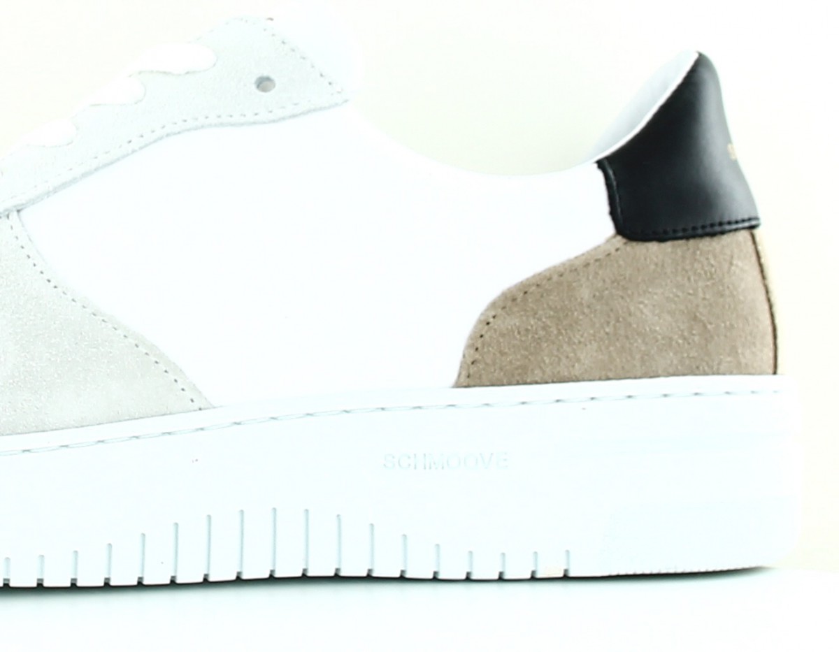 Schmoove Evoc sneaker suede blanc gris clair beige noir