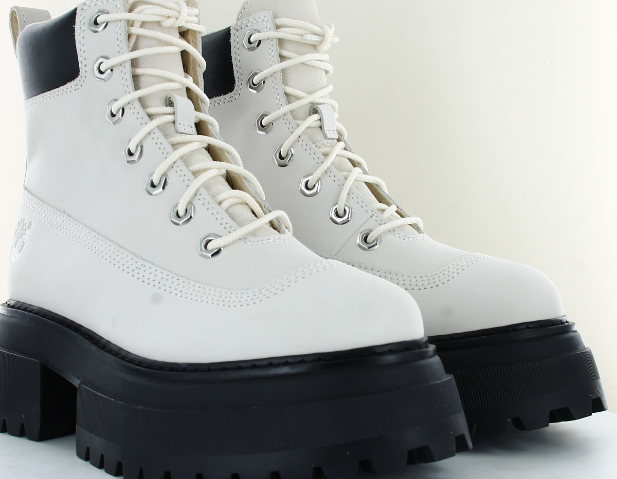 Timberland Sky 6in lace up blanc noir