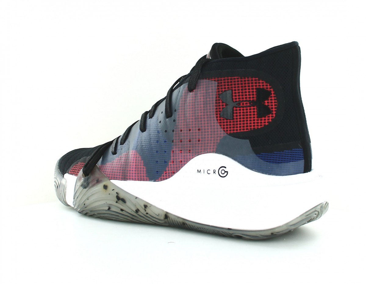 Under Armour Spawn mid noir rouge bleu