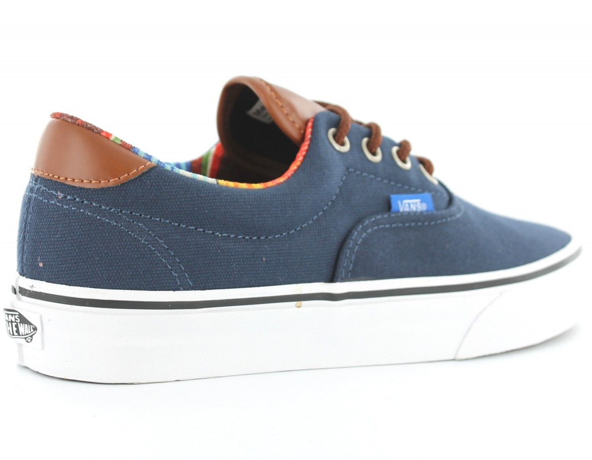 vans bleu marine et marron