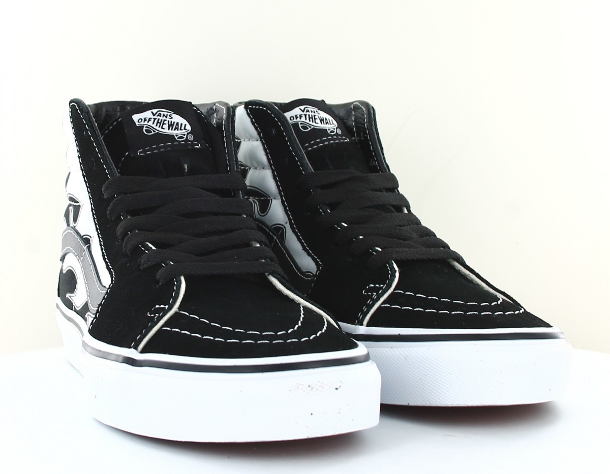 Vans Sk8-hi flame noir blanc