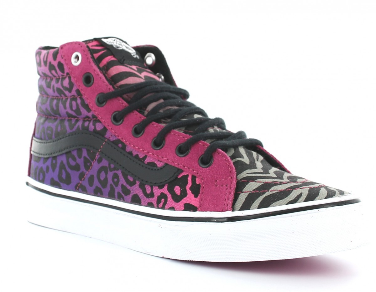 Vans Sk8 Hi Slim cheetah zebra ROSE/VIOLET